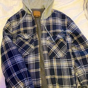 fleece lined flannel hoodie